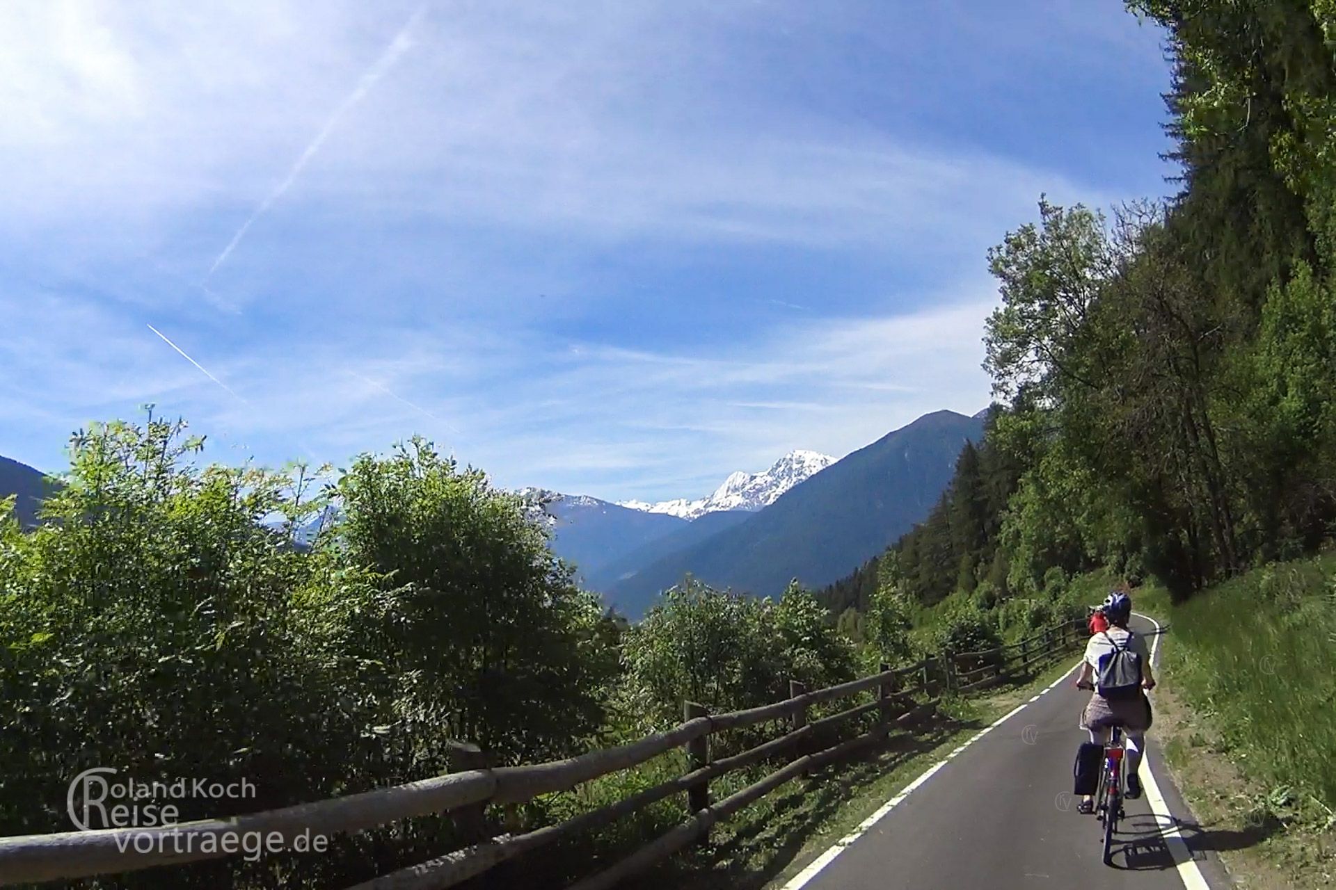 mit Kindern per Rad über die Alpen, Via Claudia Augusta, in Italien ist der Radweg fast komplett asphaltiert
